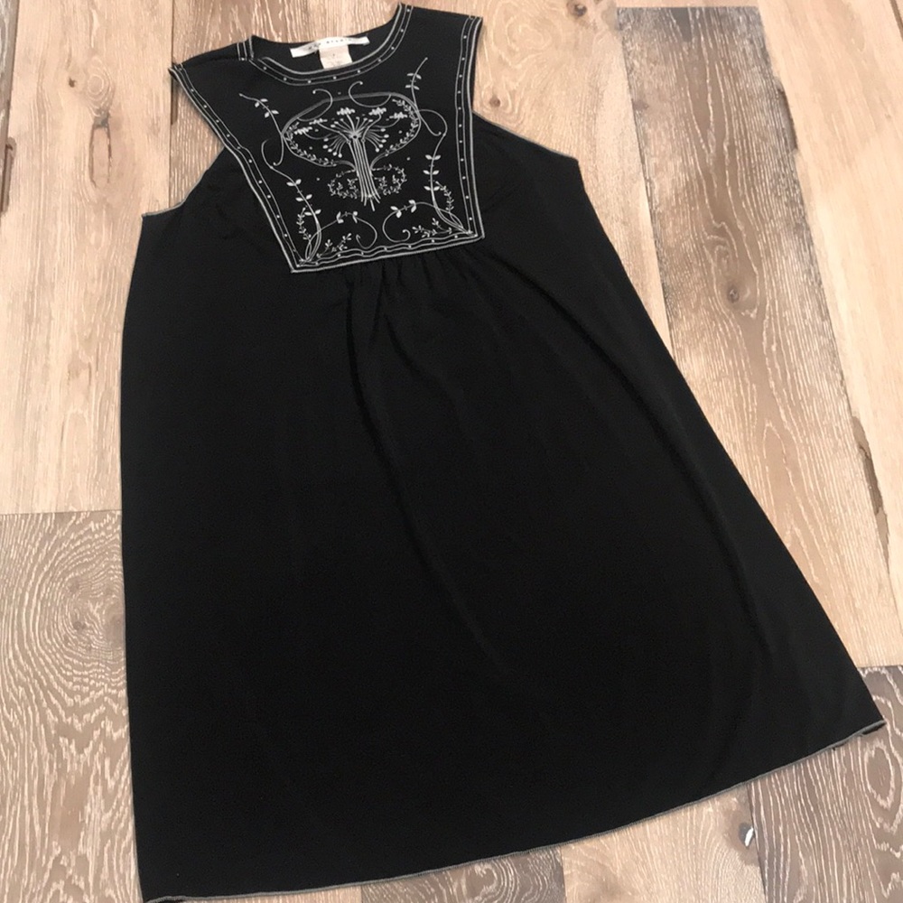 Elegant Black Embroidered Dress